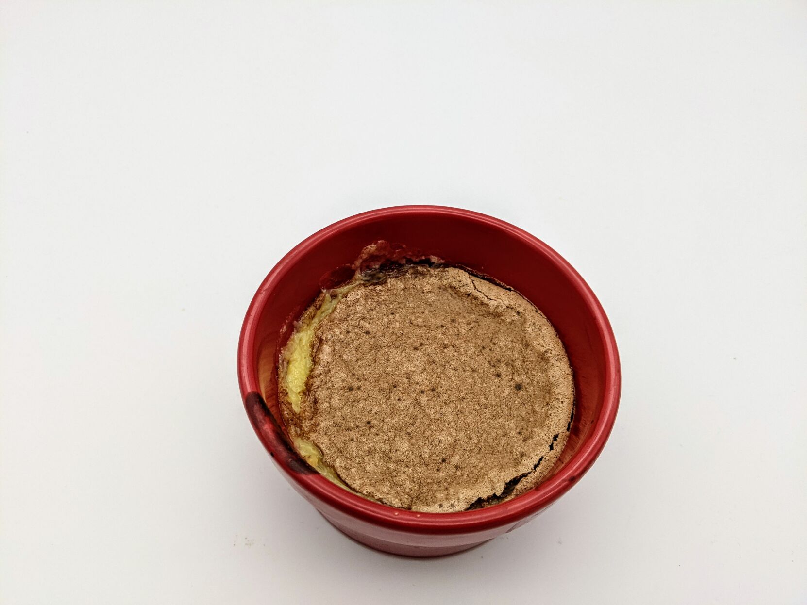 Baked custard in a dish